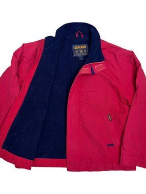 Woolrich Vintage 90s Jacket Winter Casual Fleece Red Coat Mens Large